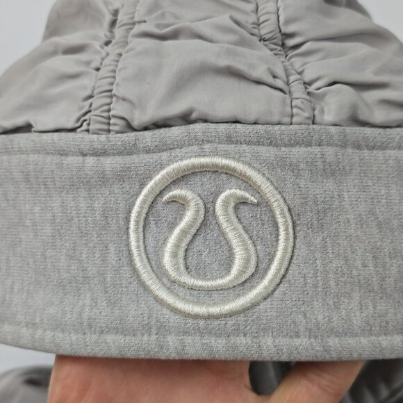 Lululemon Special Edition Rare Grey Tencel Ruching Scuba Hoodie Thumbholes Sz 4 - Picture 12 of 14